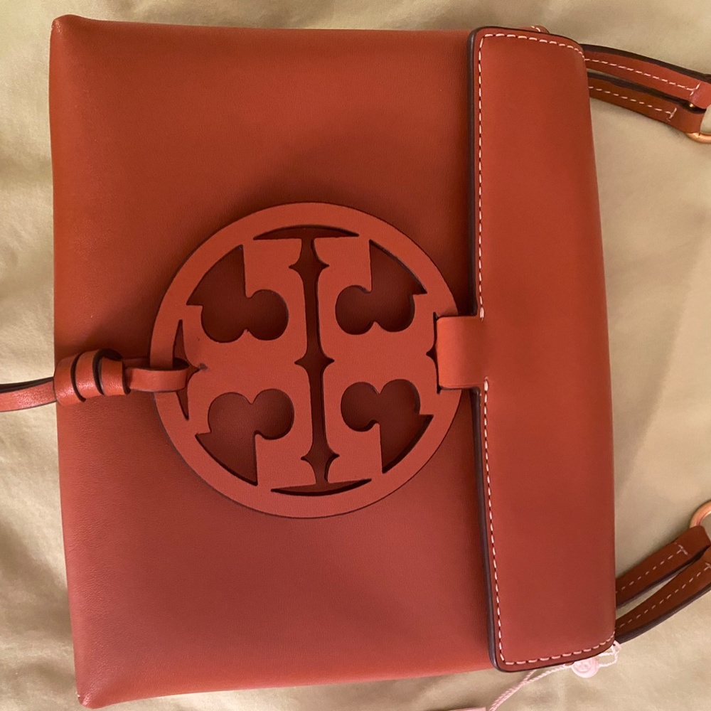 Tory Burch Brown Leather Crossbody Purse